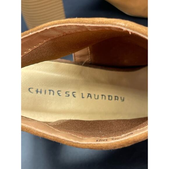 Chinese Laundry Brown Open Toe High Heel Ankle Booties Women’s Size 10 EU 41 - Picture 5 of 8